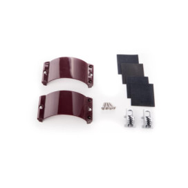 2x Clamcleat CL244/S1 Aubergine Strap, 2x Screws,1x Rubber