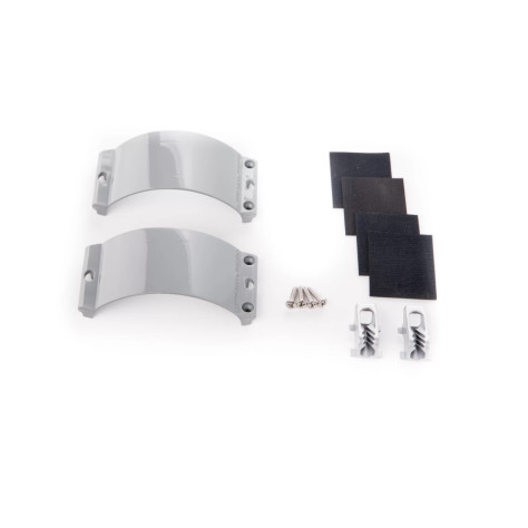 2x Clamcleat CL244/S5 Ash Grey Strap, 2x Screws, 1x Rubber